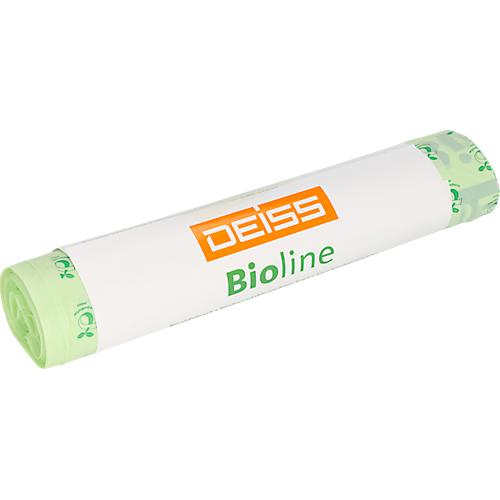DEISS Bioline Bioabfallsäcke, Biofolie Ecovio, natur, B 500+450 x H 1350, 120 Liter, 100 Stück