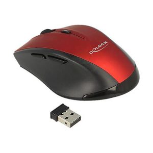 Delock – Maus – 2.4 GHz – Schwarz / Rot Delock – Maus – 2.4 GHz – Schwarz / Rot