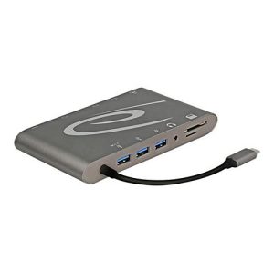 Delock USB Type-C 3.1 Docking Station 4K – Dockingstation – USB-C 3.1 / Thunderbolt 3 – VGA, HDMI, Mini DP – GigE Delock USB Type-C 3.1 Docking Station 4K – Dockingstation – USB-C 3.1 / Thunderbolt 3 – VGA, HDMI, Mini DP – GigE
