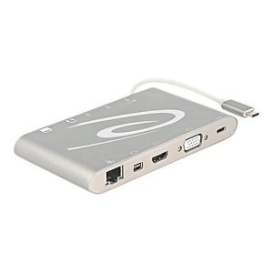 Delock USB Type-C 3.1 Docking Station 4K – Dockingstation – USB-C – VGA, HDMI, Mini DP – GigE Delock USB Type-C 3.1 Docking Station 4K – Dockingstation – USB-C – VGA, HDMI, Mini DP – GigE