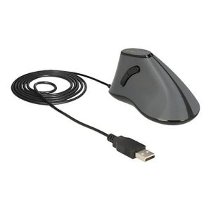 Delock – vertikale Maus – USB – Grau, Schwarz Delock – vertikale Maus – USB – Grau, Schwarz