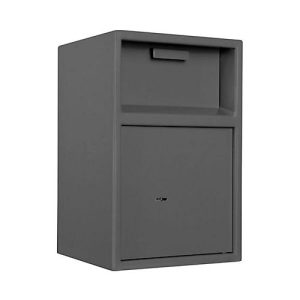 Desposittresor Format Dinero 1, 14,6 l, Türanschlag rechts, Doppelbartschloss, Einwurfklappe, B 290 x T 290 x H 450 mm, graphitgrau Desposittresor Format Dinero 1, 14,6 l, Türanschlag rechts, Doppelbartschloss, Einwurfklappe, B 290 x T 290 x H 450 mm, graphitgrau