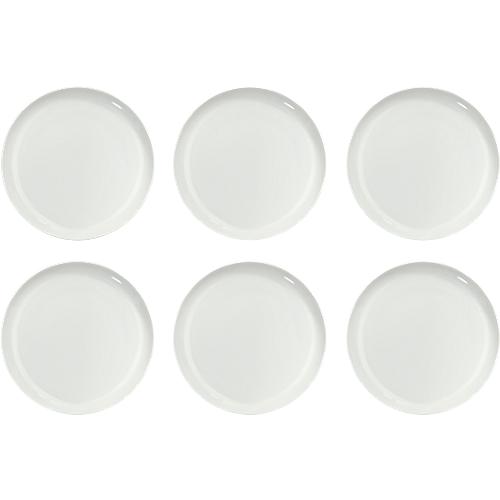 Dessertteller Solea flach, Ø 190 mm, uni, weiß, Porzellan, 6 Stück
