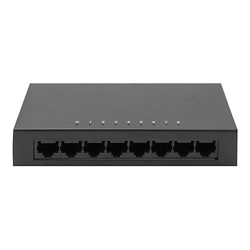 DIGITUS DN-80069 - Switch - Metallgehäuse - unmanaged - 8 x 10/100 - Desktop, wandmontierbar