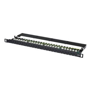 DIGITUS DN-91624U-SL-SH – Patch Panel – CAT 6 – UTP – RJ-45 X 24 – Schwarz, RAL 9005 DIGITUS DN-91624U-SL-SH – Patch Panel – CAT 6 – UTP – RJ-45 X 24 – Schwarz, RAL 9005