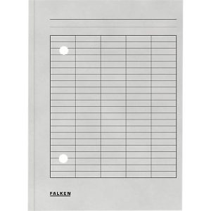 Dokumentenmappe FALKEN, DIN A4, 2-seitiger Gitterdruck, B 231 x H 318 mm, Karton, grau Dokumentenmappe FALKEN, DIN A4, 2-seitiger Gitterdruck, B 231 x H 318 mm, Karton, grau