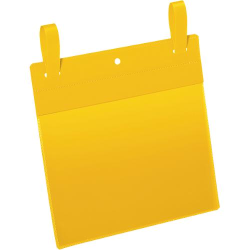 Dokumententaschen mit Lasche, B 210 x H 148 mm (A5 quer), 50 Stück, gelb