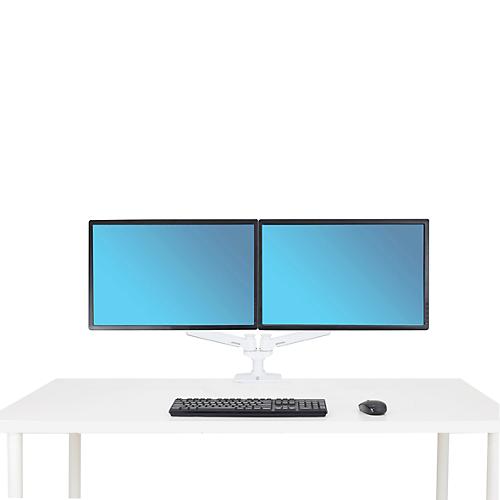 Doppel-Monitorarm ERGOTRON LX, f. zwei Bildschirme nebeneinander, bis 27', 360°-Rotation, Tischhalterung, weiß