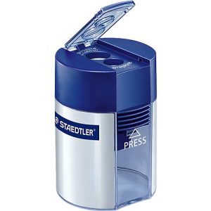 Doppelspitzdose Staedtler® 512, 2 Spitzlöcher, für normale und jumbo Stifte, Verschlussdeckel Doppelspitzdose Staedtler® 512, 2 Spitzlöcher, für normale und jumbo Stifte, Verschlussdeckel