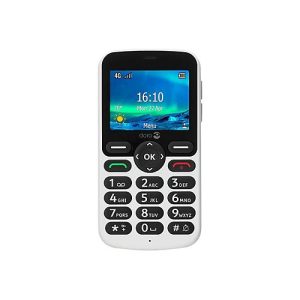 DORO 5860 – 4G Feature Phone – microSD slot – 320 x 240 Pixel – rear camera 2 MP – Schwarz, weiß