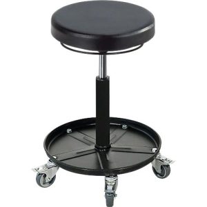 Drehhocker ASSISTENT, mit Rollen und Ablage, Sitz PU-Schaum Drehhocker ASSISTENT, mit Rollen und Ablage, Sitz PU-Schaum