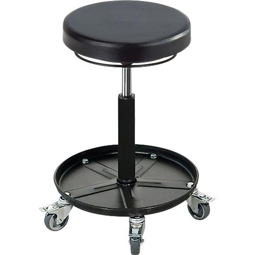 Drehhocker ASSISTENT, mit Rollen und Ablage, Sitz PU-Schaum