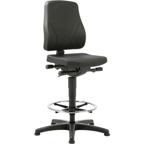 Drehstuhl All-In-One 9631, Aufstiegshilfe und Gleitern, Kunstleder, Skai schwarz