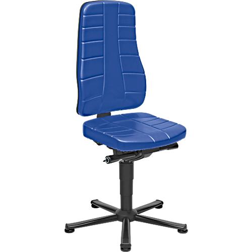 Drehstuhl All-in-One 9640, mit Gleiter, Kunstlederpolster, blau