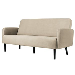 Dreisitzer Sofa easyChair® by Paperflow LISBOA, Stoffbezug elfenbeinfarben, Fußgestell schwarz, B 1760 x T 815 x H 830 mm Dreisitzer Sofa easyChair® by Paperflow LISBOA, Stoffbezug elfenbeinfarben, Fußgestell schwarz, B 1760 x T 815 x H 830 mm