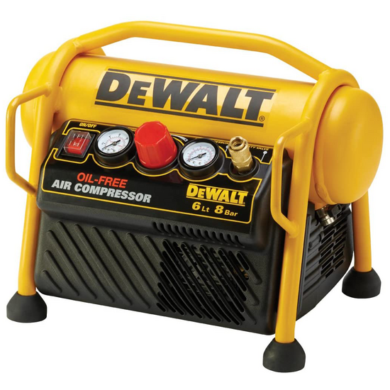 Druckluftkompressor DEWALT DPC6MRC-QS - Kompakt, mobil, elektrisch - 6-Liter-Tank - 1,5-PS-Motor