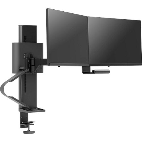 Dual Monitorarm Ergotron TRACE, für 2 Displays bis 27″ & bis 9,8 kg, höhen-/tiefenverstellbar, schwenk-/dreh-/neigbar, mit Tischklemme, schwarz