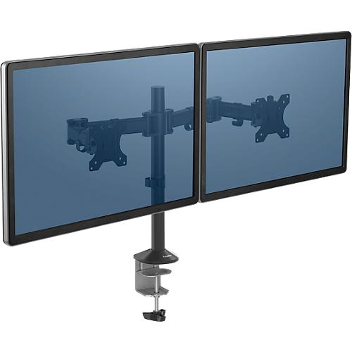 Dual Monitorarm Fellowes Reflex, bis 32' Breite, VESA, dreh-/schwenk-/neigbar, höhen- & tiefenverstellbar, schwarz