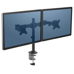 Dual Monitorarm Fellowes Reflex, bis 32′ Breite, VESA, dreh-/schwenk-/neigbar, höhen- & tiefenverstellbar, schwarz Dual Monitorarm Fellowes Reflex, bis 32′ Breite, VESA, dreh-/schwenk-/neigbar, höhen- & tiefenverstellbar, schwarz