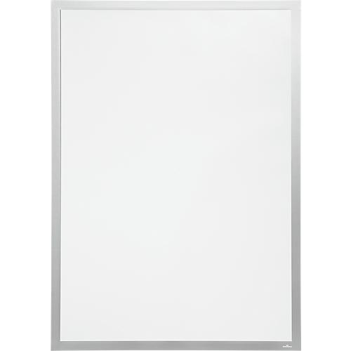 Durable Inforahmen DURAFRAME® Poster, Hoch-/Querformat, für 2 Poster, selbstklebend, aufklappbarer Magnetrahmen, B 745 x T 28 x H 1045 mm, PET, silber