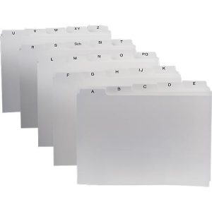 Durable Leitregister, DIN A5, Buchstaben A-Z, Kunststoff, weiß Durable Leitregister, DIN A5, Buchstaben A-Z, Kunststoff, weiß
