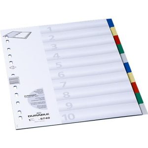 Durable PP-Register, 10 Blätter Durable PP-Register, 10 Blätter