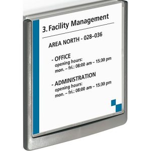 Durable Türschild Click Sign, B 149 x H 148,5 mm, 5 Stück, graphit