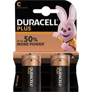 DURACELL Plus Batterie, Baby C 1,5 V, 2 Stück DURACELL Plus Batterie, Baby C 1,5 V, 2 Stück