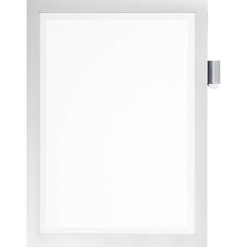 Duraframe Informationsrahmen NOTE A4, magnetische Vorderseite, silber-metallic