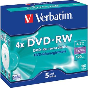 DVD-RW, 4,7 GB, 5 Jewelcases DVD-RW, 4,7 GB, 5 Jewelcases