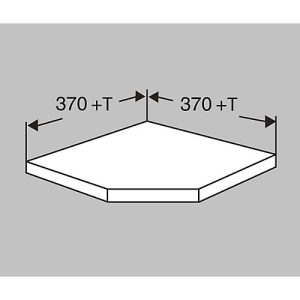 Eck-Fachboden, für Steckregal Stora 100, B 370/370 x T 400 mm Eck-Fachboden, für Steckregal Stora 100, B 370/370 x T 400 mm