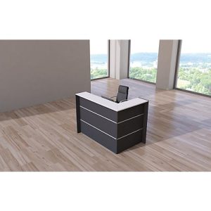 Eck-Theke Faro, melaminharzbeschichtet, ABS-Kanten, B 1500 x T 950 x H 1080 mm, anthrazit Eck-Theke Faro, melaminharzbeschichtet, ABS-Kanten, B 1500 x T 950 x H 1080 mm, anthrazit