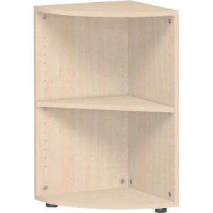 Eckabschlussregal PALENQUE, 2 OH, B 400 x T 400 x H 752 mm, Ahorn Eckabschlussregal PALENQUE, 2 OH, B 400 x T 400 x H 752 mm, Ahorn