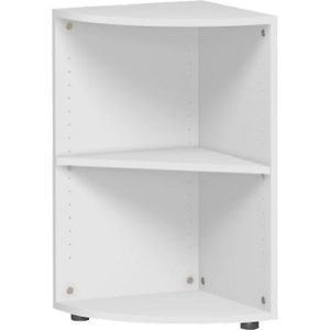 Eckabschlussregal PALENQUE, 2 OH, B 400 x T 400 x H 752 mm, lichtgrau Eckabschlussregal PALENQUE, 2 OH, B 400 x T 400 x H 752 mm, lichtgrau