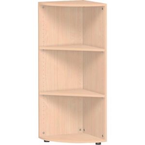 Eckabschlussregal PALENQUE, 3 OH, B 400 x T 400 x H 1104 mm, Buche Eckabschlussregal PALENQUE, 3 OH, B 400 x T 400 x H 1104 mm, Buche