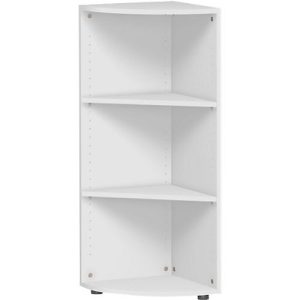 Eckabschlussregal PALENQUE, 3 OH, B 400 x T 400 x H 1104 mm, lichtgrau Eckabschlussregal PALENQUE, 3 OH, B 400 x T 400 x H 1104 mm, lichtgrau