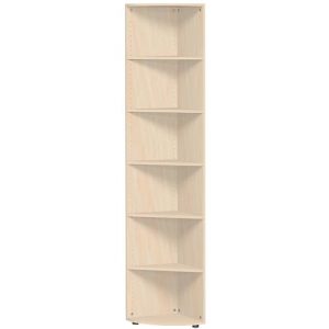 Eckabschlussregal PALENQUE, 6 OH, B 400 x T 400 x H 2160 mm, Ahorn Eckabschlussregal PALENQUE, 6 OH, B 400 x T 400 x H 2160 mm, Ahorn
