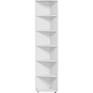 Eckabschlussregal PALENQUE, 6 OH, B 400 x T 400 x H 2160 mm, lichtgrau Eckabschlussregal PALENQUE, 6 OH, B 400 x T 400 x H 2160 mm, lichtgrau