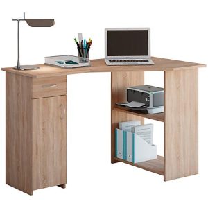 Eckschreibtisch, Winkel rechts, 2 Regalfächer & 1 Schrank mit Schubfach, B 1180 x T 770 x H 760 mm, Sonoma Eiche Eckschreibtisch, Winkel rechts, 2 Regalfächer & 1 Schrank mit Schubfach, B 1180 x T 770 x H 760 mm, Sonoma Eiche