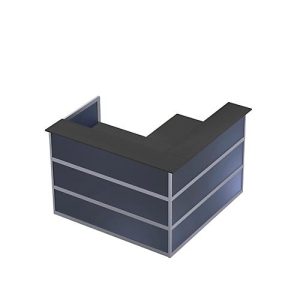 Ecktheke Tool, B 1500 x T 1500 x H 1100 mm, anthrazit/Kunstglas anthrazit