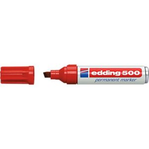 edding 500, m. Keilspitze 2-7 mm, rot, 10 Stück edding 500, m. Keilspitze 2-7 mm, rot, 10 Stück