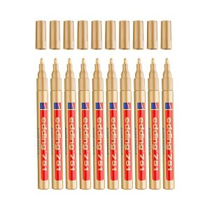 EDDING Lackmarker 751, 1-2 mm, gold, 10 Stück EDDING Lackmarker 751, 1-2 mm, gold, 10 Stück