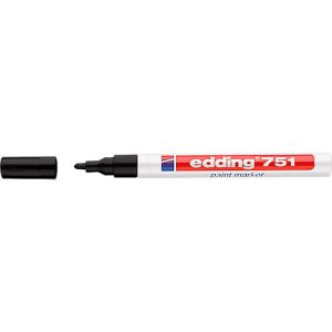 EDDING Lackmarker 751, 1-2 mm, schwarz, 1 Stück EDDING Lackmarker 751, 1-2 mm, schwarz, 1 Stück