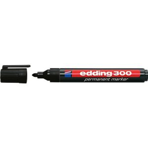 EDDING Permanent Marker 300, mit Rundspitze, 1 Stück, schwarz EDDING Permanent Marker 300, mit Rundspitze, 1 Stück, schwarz