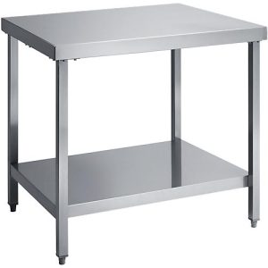 Edelstahl-Arbeitstisch, mit Boden, 1200 x 600 x 850 mm Edelstahl-Arbeitstisch, mit Boden, 1200 x 600 x 850 mm