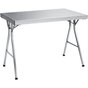 Edelstahl-Arbeitstisch mit klappbarem Fußgestell, 1200x700x850 mm Edelstahl-Arbeitstisch mit klappbarem Fußgestell, 1200x700x850 mm