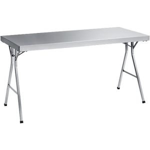 Edelstahl-Arbeitstisch mit klappbarem Fußgestell, 1800x700x850 mm Edelstahl-Arbeitstisch mit klappbarem Fußgestell, 1800x700x850 mm