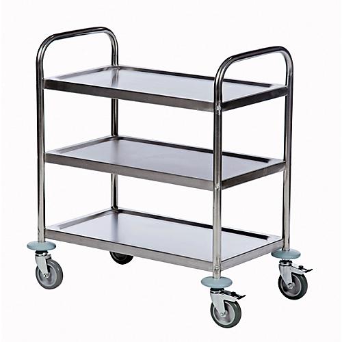 Edelstahl-Tischwagen 3 Etagen, 685 x 380 mm