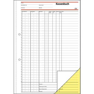 EDV-Kassenbuch Sigel SD056, selbstdurchschreibend, DIN A4, 2 x 40 Blatt