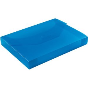EICHNER Sammelbox, überbreit, Steckverschluss, Polypropylen, transparent-blau EICHNER Sammelbox, überbreit, Steckverschluss, Polypropylen, transparent-blau
